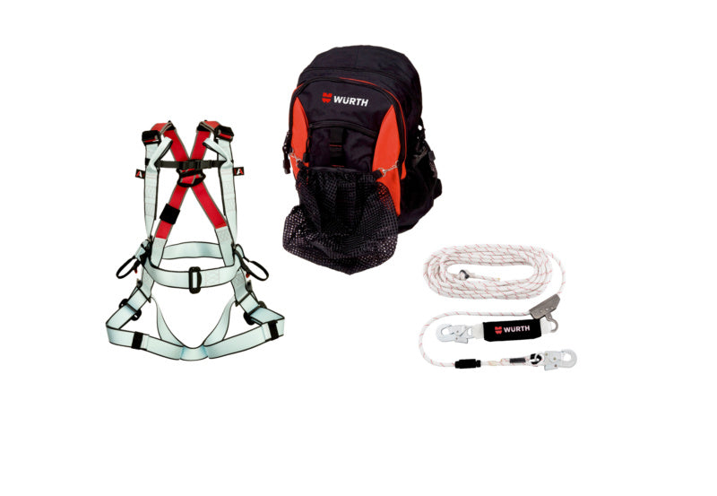 Fallschutz Set mit stoßdämpfenden, wetterbeständigen Matten und strapazierfähigen Schutzbarrieren.