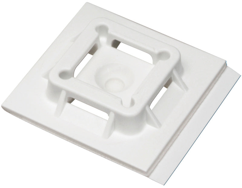 Weißer Klebsockhalt mit 4,8 mm Durchmesser, 100 Stück in praktischer Verpackung.