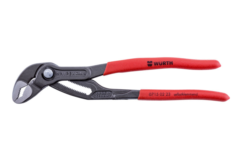 Wasserpumpenzange WAPUMPZANG COBRA 250MM mit ergonomischem Griff und stufenlos verstellbarem Mechanismus.