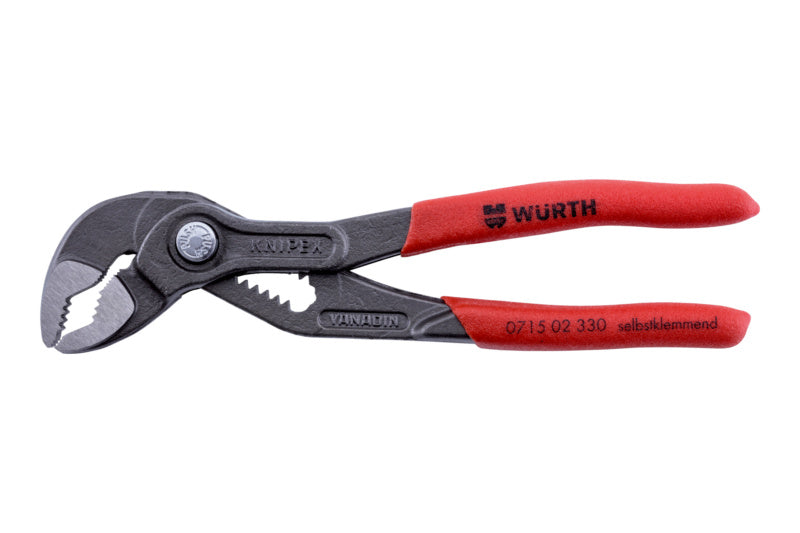 Wasserpumpenzange WAPUMPZANG COBRA 150MM mit verstellbaren Greifbacken und rutschfestem Griff.