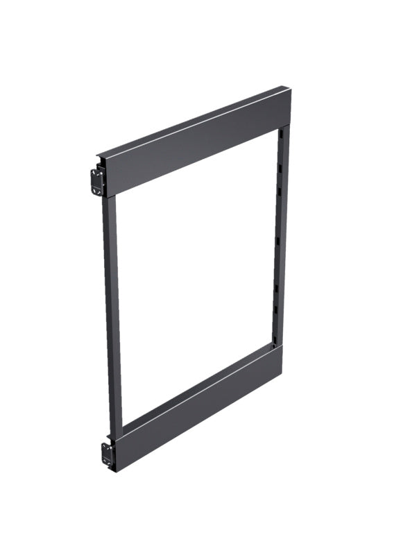 Anthrazitfarbener Auszug Unterschrank mit stabilem Schubladensystem für Küchenstauraum.