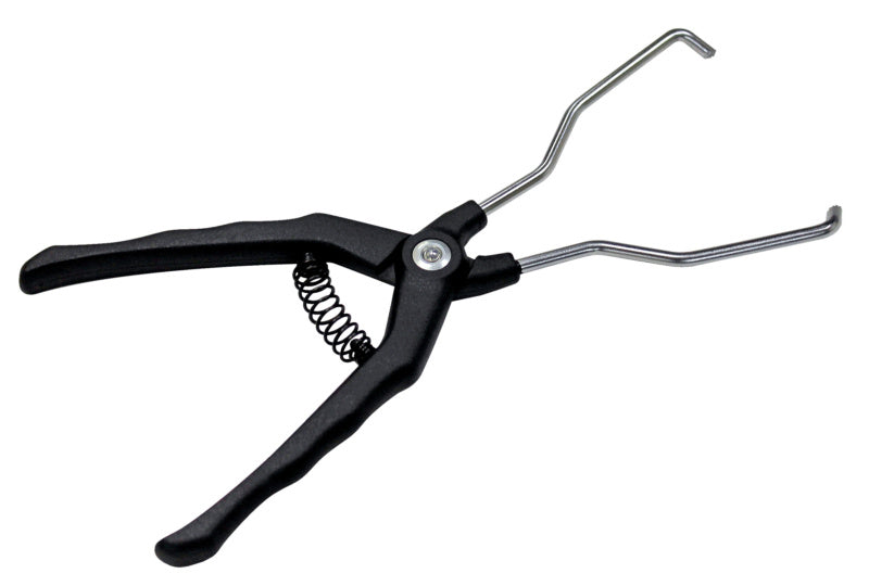 Langgreifzange mit ergonomischen, rutschfesten Griffen für präzise Handhabung.