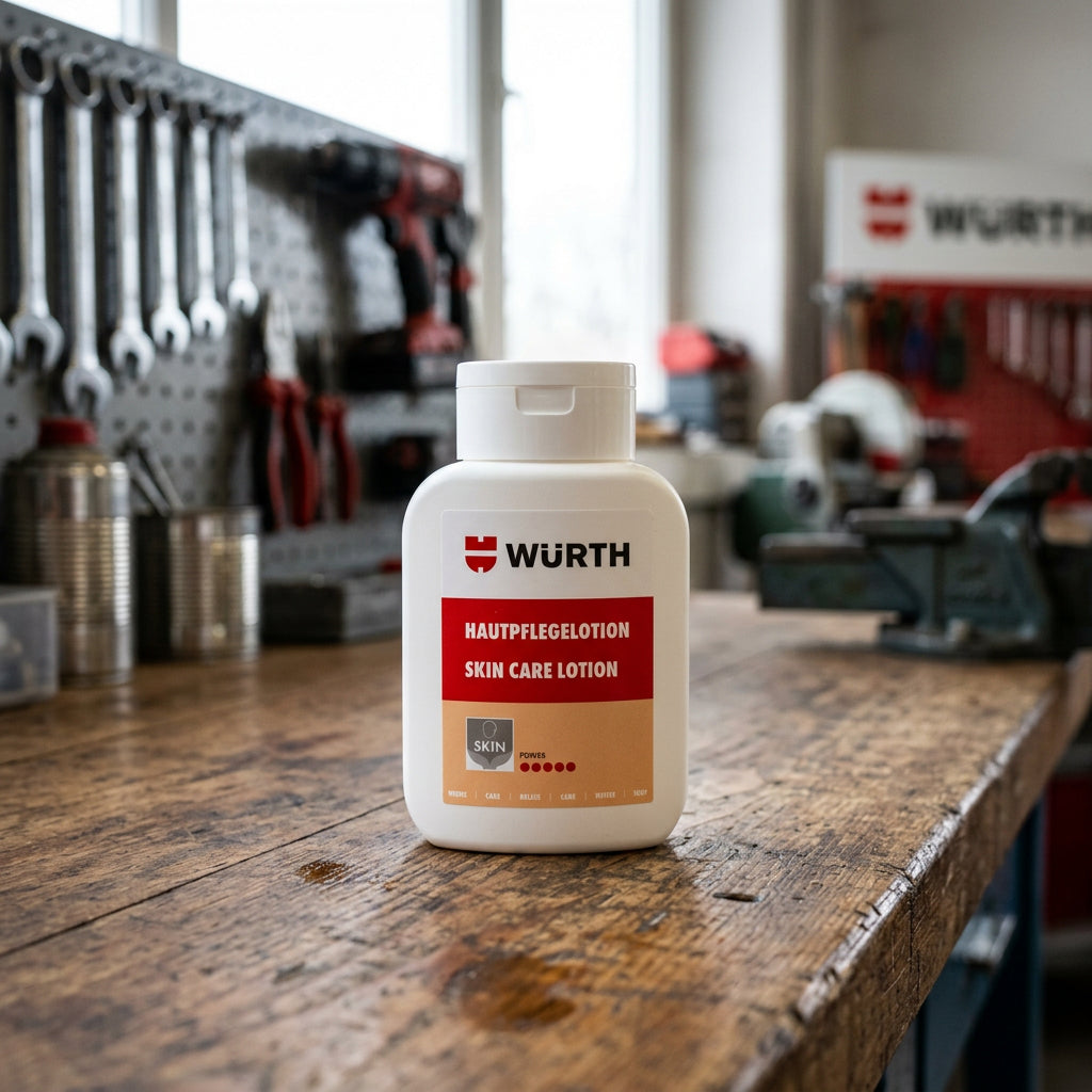 M24–Würth Hautpflegelotion Weiß – Feuchtigkeitsspendend Für HandwerkerHaben Sie genug von trockenen Händen nach einem langen Arbeitstag? Die M24–Würth Hautpflegelotion Weiß ist die Lösung, die Sie brauchen!Diese speziell für HandwerkerArbeitsschutzM24–Würth Hautpflegelotion Weiß