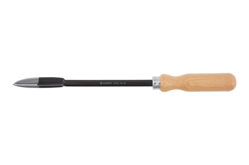 Dreikantschaber 3KTSCHAB LOEFFEL mit dreieckigem Design und ergonomischem Griff für präzise Arbeiten.