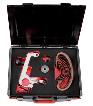 Rohrschleifsystem Sortiment mit 16 Teilen für Schleifen, Entgraten und Polieren von Rohren.