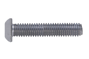 Schraube mit abgeflachtem Halbrundkopf, 10 mm Durchmesser, 9 mm Länge, Zink-Nickel-Beschichtung