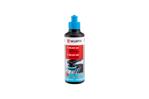 Flasche mit Politur-POLIT, die für verschiedene Oberflächen wie Holz und Metall geeignet ist.