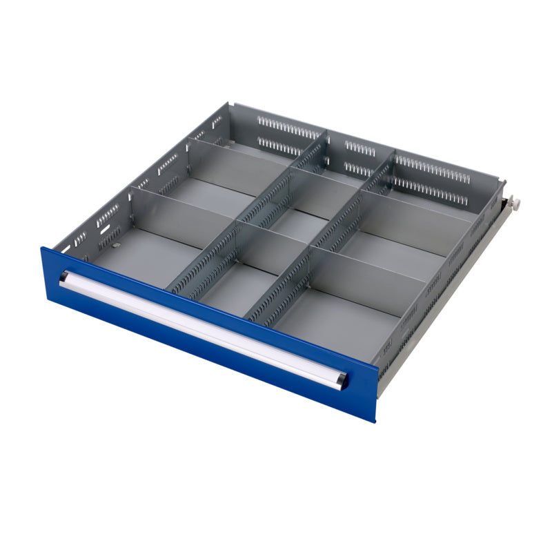 Schubladenschrank Zubehör-EINTLNG-SET-(F.SLSHRNK-700S)-9FACH-KH100     Verpackungsinhalt    1 Einheit