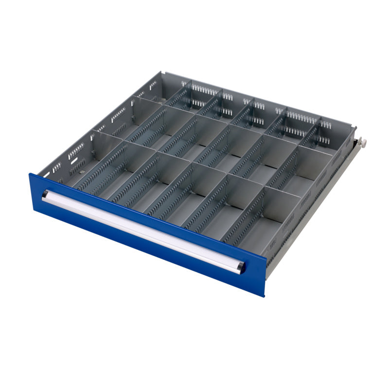 Schubladenschrank Zubehör-EINTLNG-SET-(F.SLSHRNK-700S)-18FACH-H100     Verpackungsinhalt    1 Einheit