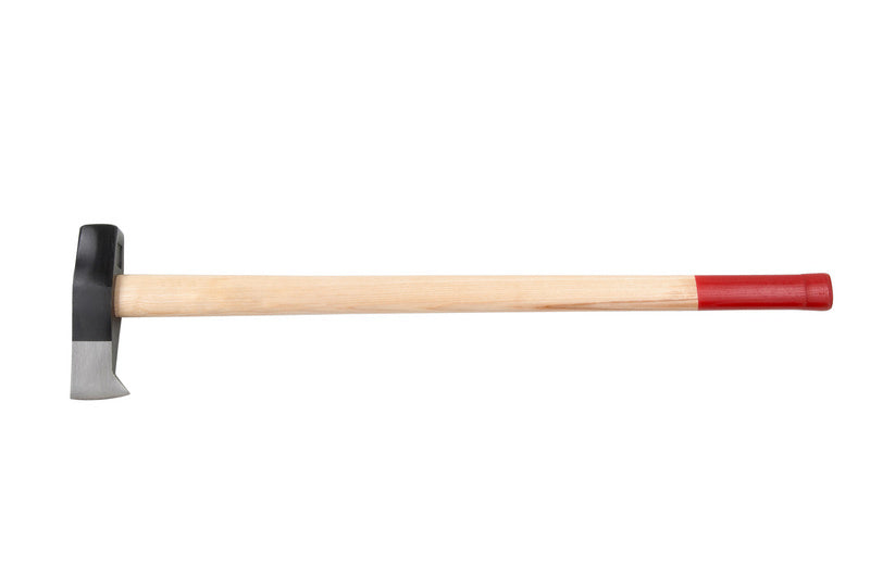 A heavy spalthammer with a sturdy handle and a 3000-gram head for splitting wood.