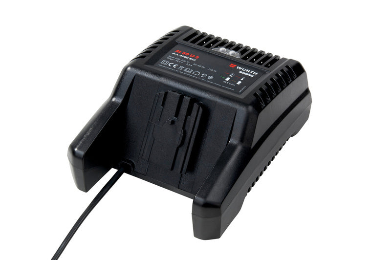 Ladegerät für Akku-Maschinen mit LED-Anzeige und integrierter Sicherheitsfunktion.