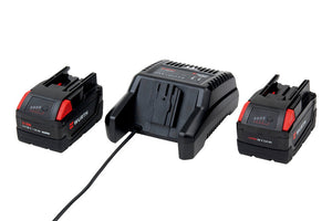 Kompaktes Powerpack Set mit Lithium-Ionen-Akkus für kabellose Akku Maschinen.