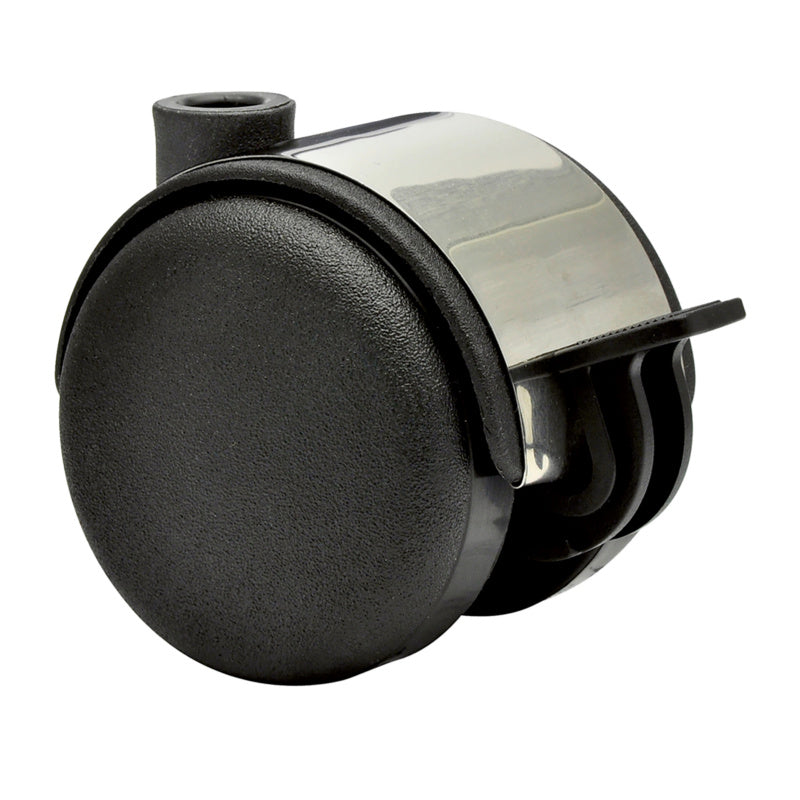 Möbelrolle MOEBLDPROLL-HART mit 75 mm Durchmesser und integriertem Bremssystem für Stabilität.