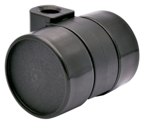 Möbelrolle MOEBLDPROLL-HART mit 75 mm Durchmesser und integriertem Bremssystem für Stabilität.