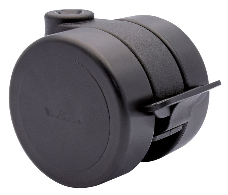 Möbelrolle MOEBLDPROLL-HART mit 75 mm Durchmesser und integriertem Bremssystem für Stabilität.