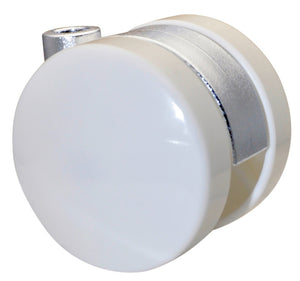 Möbelrolle MOEBLDPROLL-HART mit 75 mm Durchmesser und integriertem Bremssystem für Stabilität.