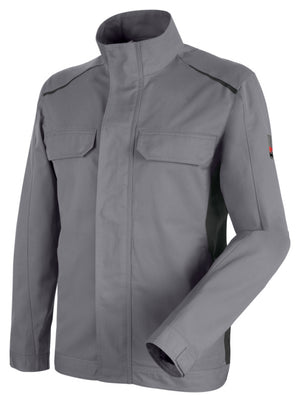 Zweifarbige BUNDJACKE CETUS in Grau und Anthrazit mit praktischen Taschen und modernem Design.