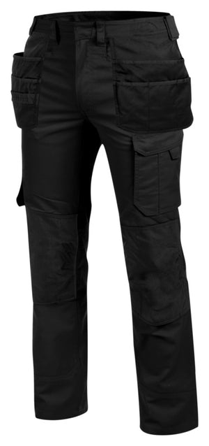 Schwarze Arbeitshose POCKET BUHO CETUS mit verstellbarem Bund und mehreren Taschen.