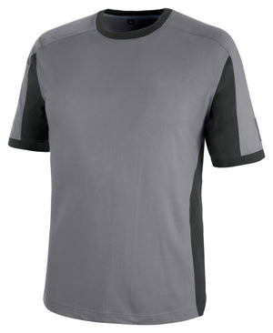 Arbeitsshirt-T-Shirt CETUS in Grau und Anthrazit mit Rundhalsausschnitt und leichter Passform