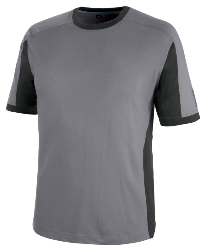 Arbeitsshirt-T-Shirt CETUS in Grau und Anthrazit mit Rundhalsausschnitt und leichter Passform