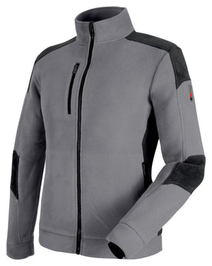 Grau/Anthrazit Fleecejacke CETUS mit Reißverschluss und Seitentaschen für Komfort und Stil.