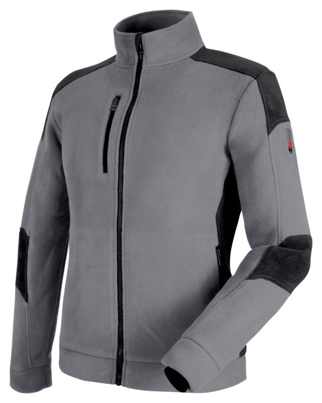 Grau/Anthrazit Fleecejacke CETUS mit Reißverschluss und Seitentaschen für Komfort und Stil.