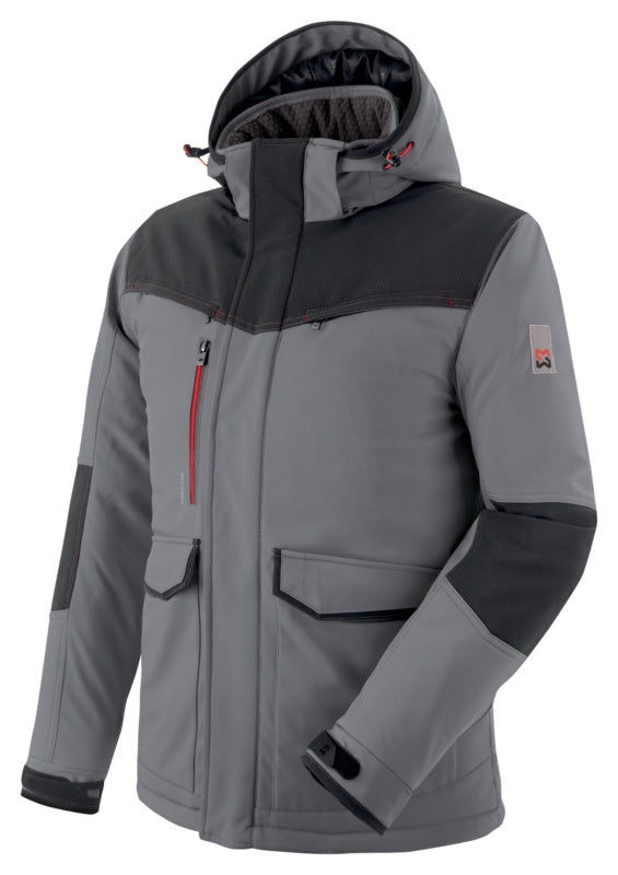 Wetterschutzjacke-SOFTSHELLJCK WINTERTRETCH X GRAU 6XL