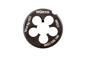 Schneideisen SHNDEIS HSS WN aus Hochgeschwindigkeitsstahl mit scharfen Kanten für präzises Gewindeschneiden.