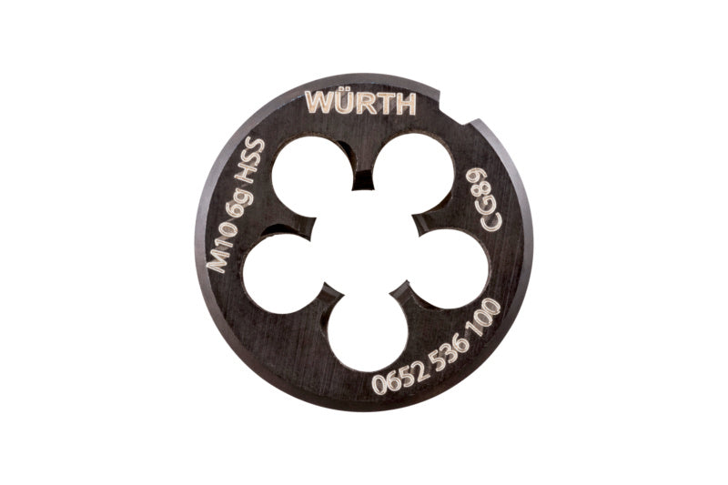 Schneideisen SHNDEIS HSS WN aus Hochgeschwindigkeitsstahl mit scharfen Kanten für präzises Gewindeschneiden.