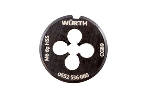 Schneideisen SHNDEIS HSS WN aus Hochgeschwindigkeitsstahl mit scharfen Kanten für präzises Gewindeschneiden.