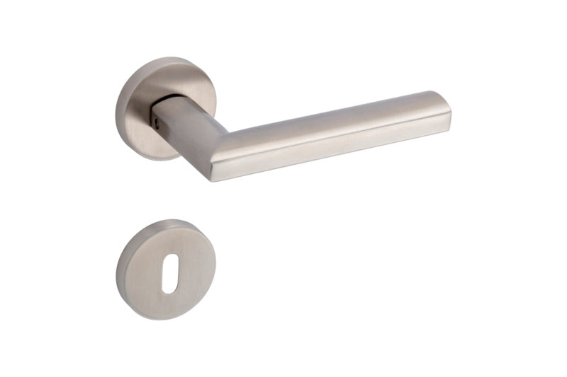 Türdrücker aus Edelstahl mit modernem Design für Wohn- und Privatbereich, Modell TD-A2-A134-ROS.