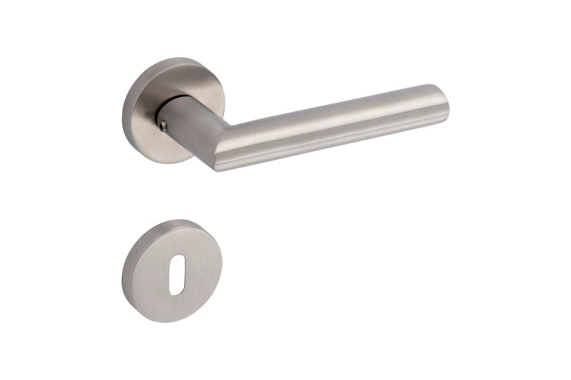 Türdrücker aus mattem Edelstahl mit ergonomischem Design für Wohn- und Privatbereich