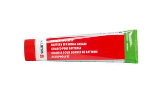 Rote 100 ml Tube mit Batteriepol Wartungsmittel zur Pflege von Batteriekontakten.