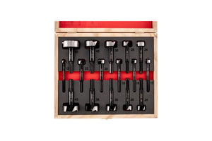 Set von Forstnerbohrern in verschiedenen Größen, ideal für präzises Bohren in Holz.
