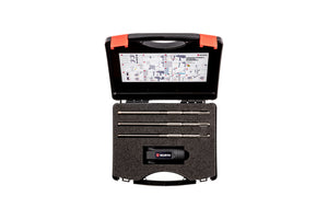 Vierteiliger Hammerbohrer-Set mit Bohrerdurchmessern von 6 bis 10 Millimeter in stabiler Verpackung.