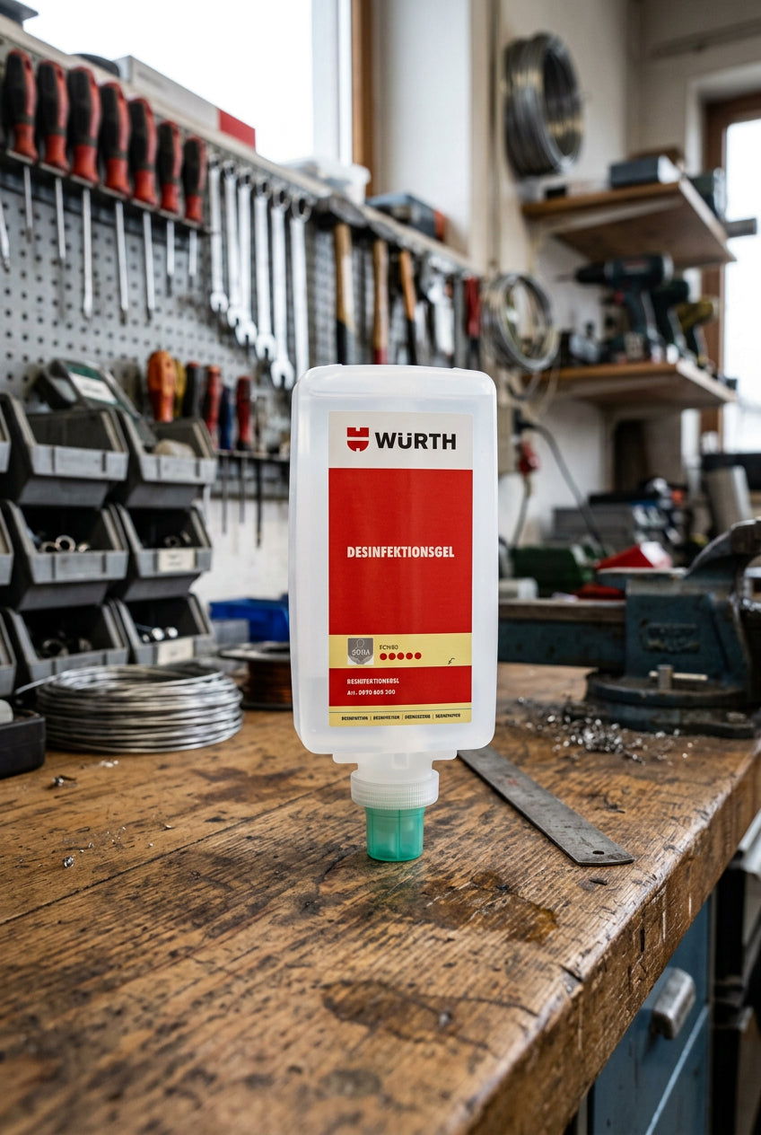 Würth M24 Desinfektionsgel alkoholbasiertes, dermatologisch getestetes Handgel für effektive Hygiene und Hautpflege