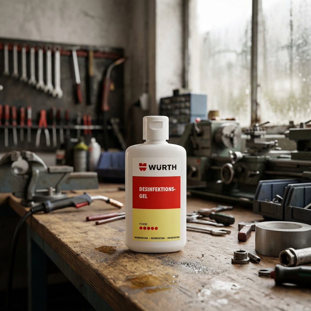 Würth M24 Desinfektionsgel alkoholbasiert in praktischer Flasche für effektive Handdesinfektion