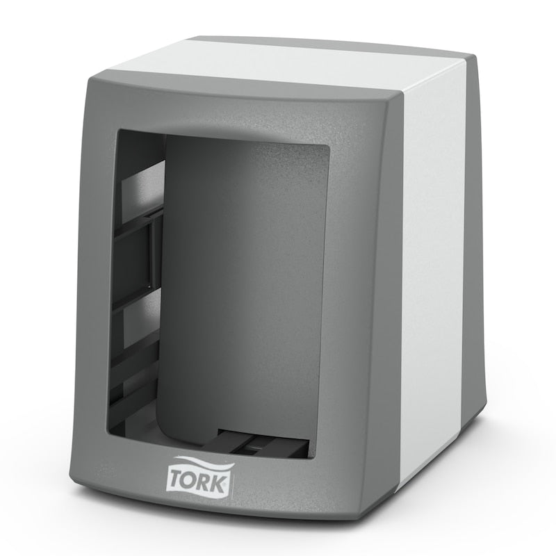 Tork Serviettenspender für 25x30 Spenderservietten in modernem Design und transparentem Gehäuse.