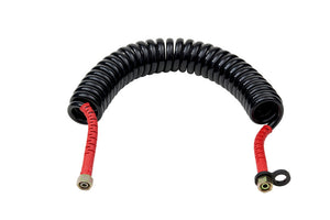 Black and red air spring with a length of 4.0 meters, designed for various applications.