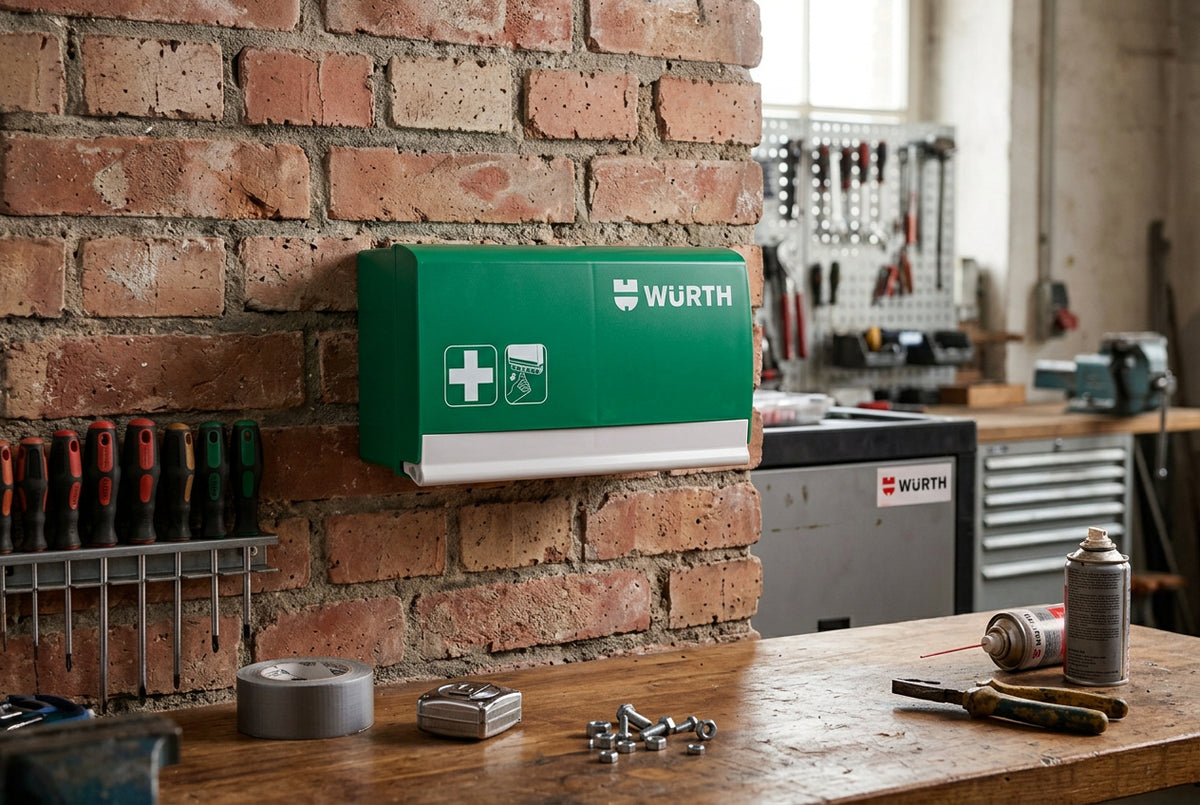 Würth Wundpflasterspender leer grün robust flexibel für individuelle Befüllung und einfache Montage