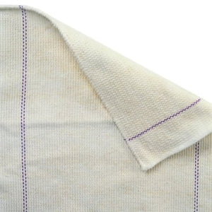 Weißes Reinigungstuch mit lila Nähten, 35x35cm