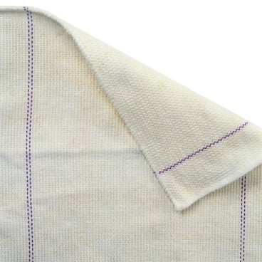 Weißes Reinigungstuch mit lila Nähten, 35x35cm