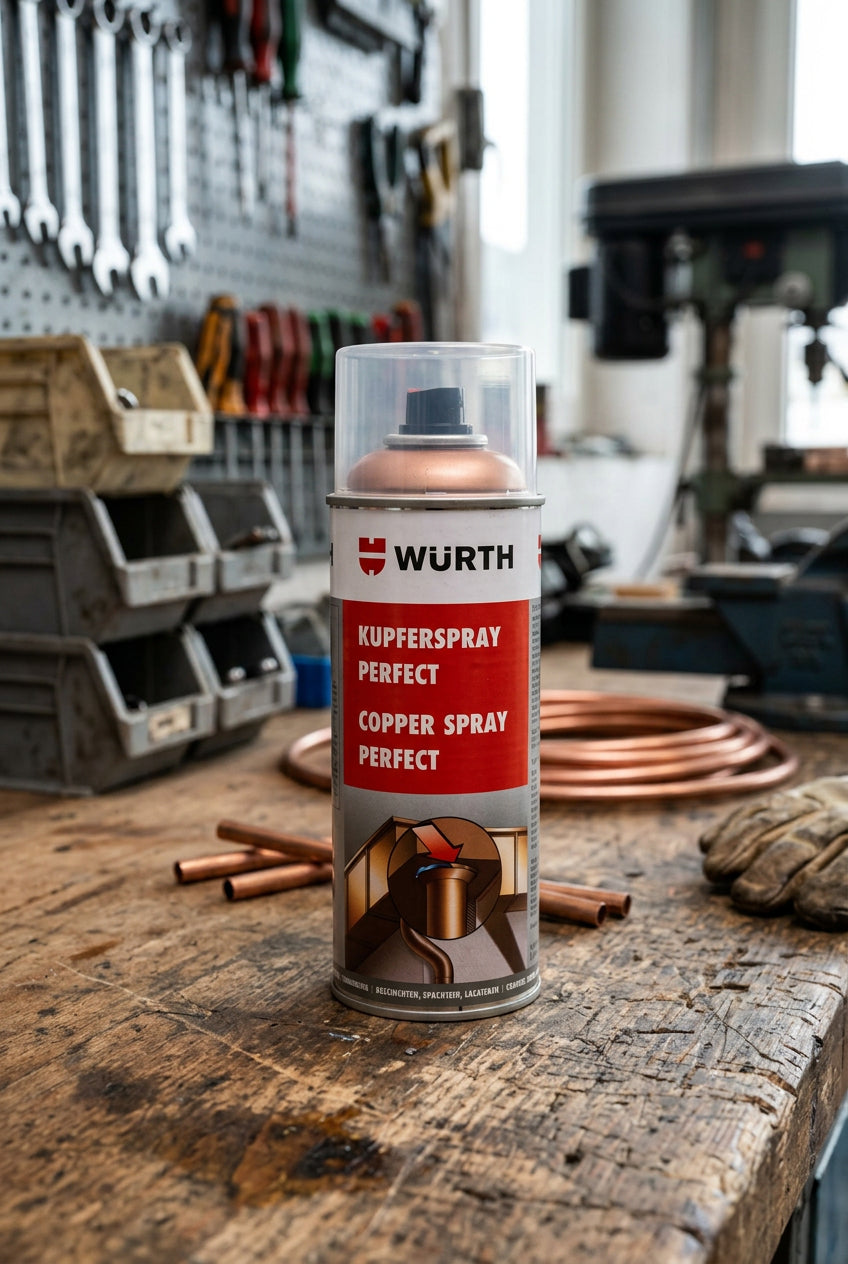 Kupferlackspray – M24–Würth Metallischer Kupferton, SchnelltrocknendHaben Sie Schwierigkeiten, Ihren kreativen Projekten den perfekten, eleganten Look zu verleihen? Oftmals bleibt der gewünschte Effekt aus, und Ihre Ideen wirken nichChemisch-technische ProdukteKupferlackspray M24