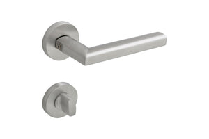 Edelstahl-Türdrücker mit modernem Design für Wohn- und Privatbereich, Modell TD-A2-A134-ROS.