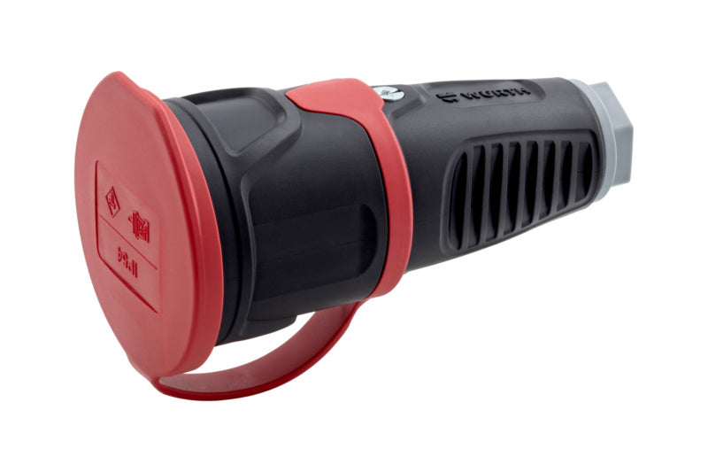 Schutzkontakt Kupplung aus vollgummi mit Sicherheitsverschluss und ergonomischem Design