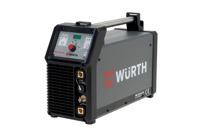 Schweißanlage WIG-SHWSANLG-WIG180AC/DC mit digitaler Steuerung und Wolfram-Elektrodenhalterung.