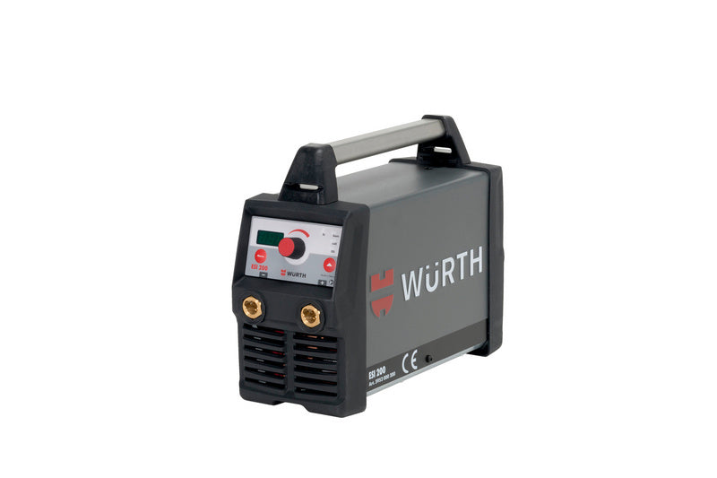 Elektroden-Schweißinverter ESI200 mit digitaler Anzeige und Tragetasche im Montagepack VP.