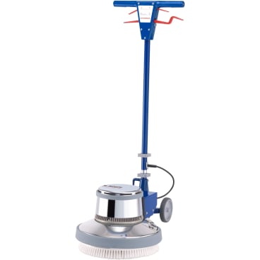 Einscheibenmaschine with a 40cm working width and blue handle.