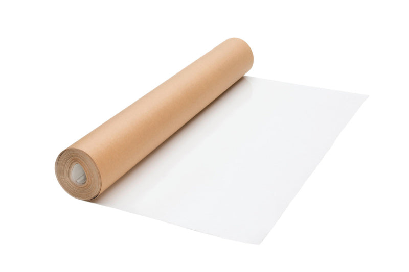 Abdeckpapierrolle weiß und braun, 300g, 1,2 m breit und 54,2 m lang, 65 Einheiten.