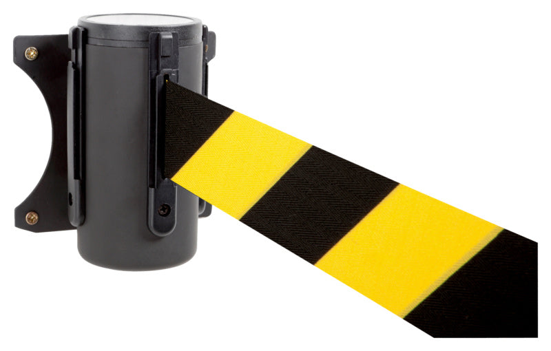 Schwarz-gelbes Absperrband 50 mm breit und 3 Meter lang für Sicherheitsabsperrungen